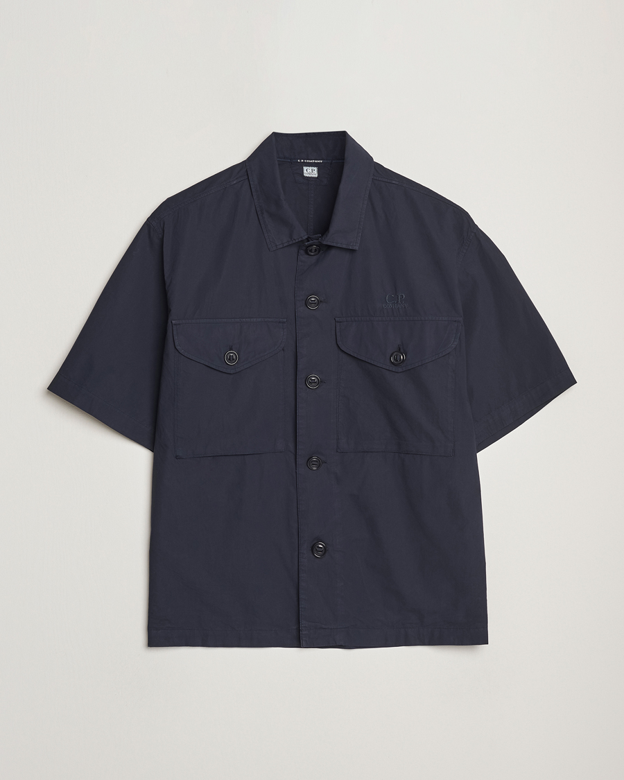 Herre | Skjorter | C.P. Company | Short Sleeve Popline Shirt Navy