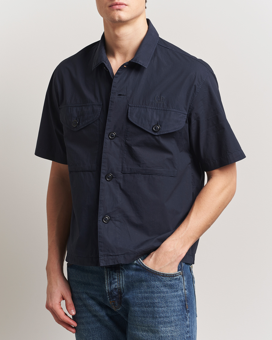 Herre | Skjorter | C.P. Company | Short Sleeve Popline Shirt Navy