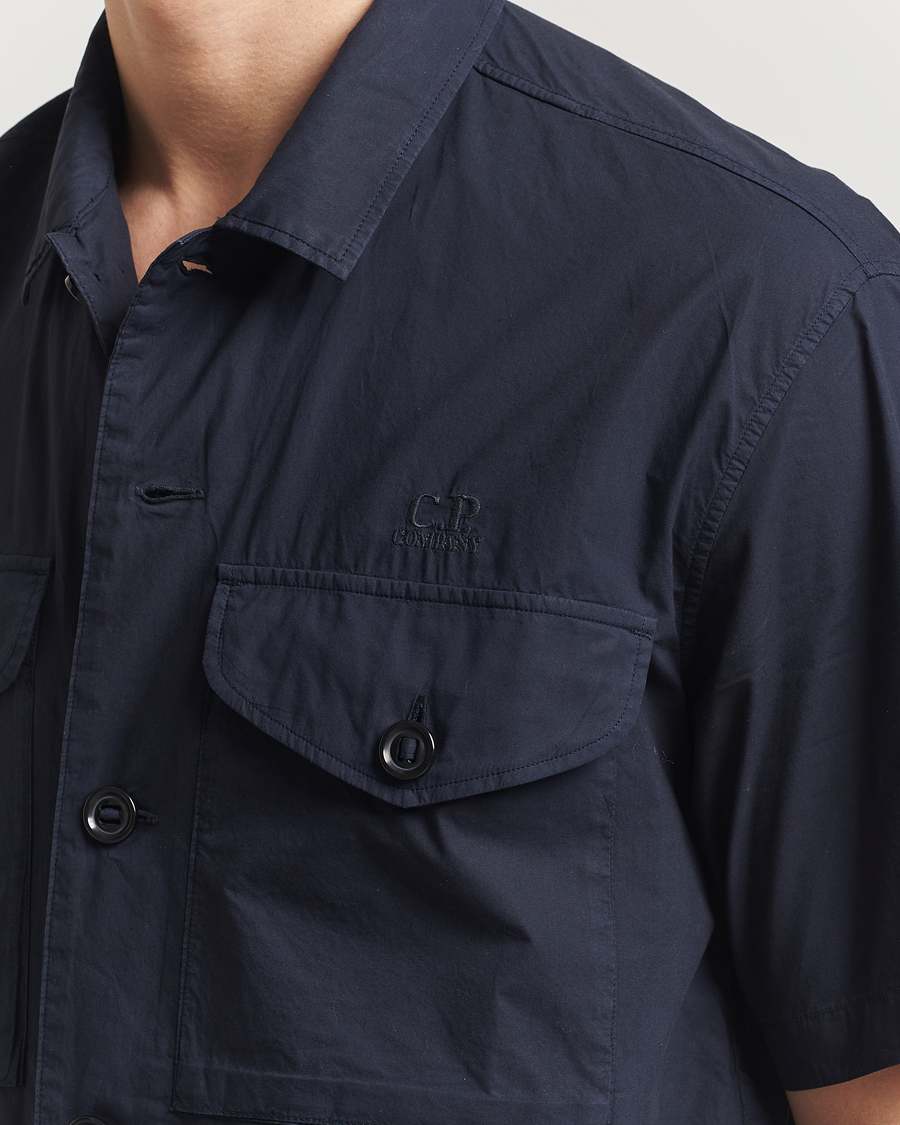 Herre | Skjorter | C.P. Company | Short Sleeve Popline Shirt Navy