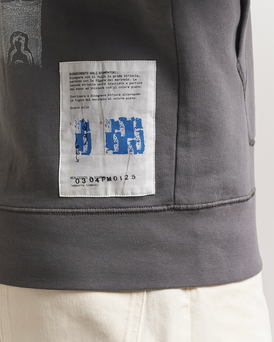 Herre | Gensere | C.P. Company | Cotton Fleece Back Logo Hood Grey