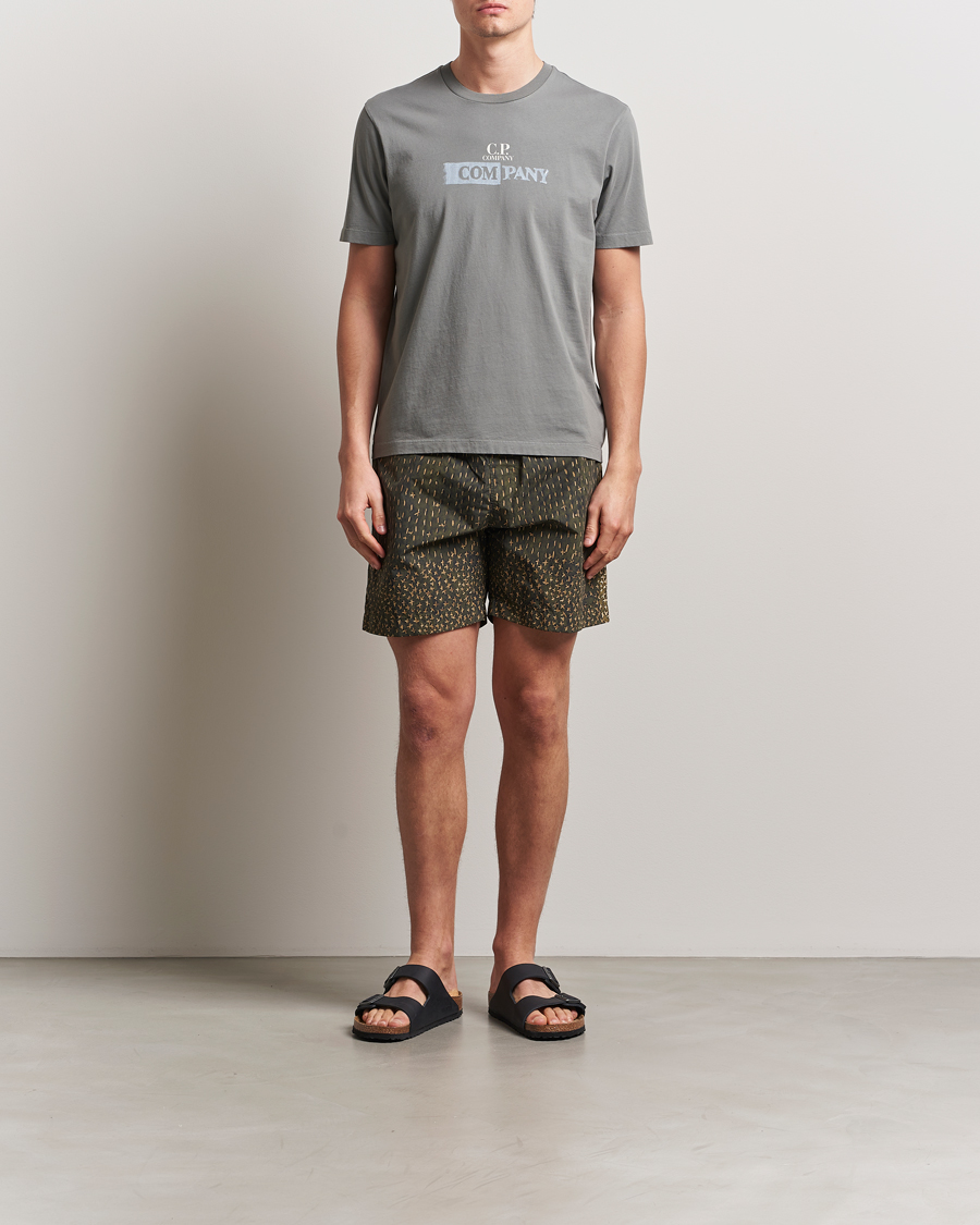 Herre | Badeshorts | C.P. Company | Sashiko Print Swimshorts Green