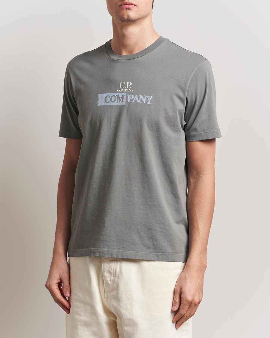 Herre | T-Shirts | C.P. Company | Back Print Short Sleeve T-Shirt Grey