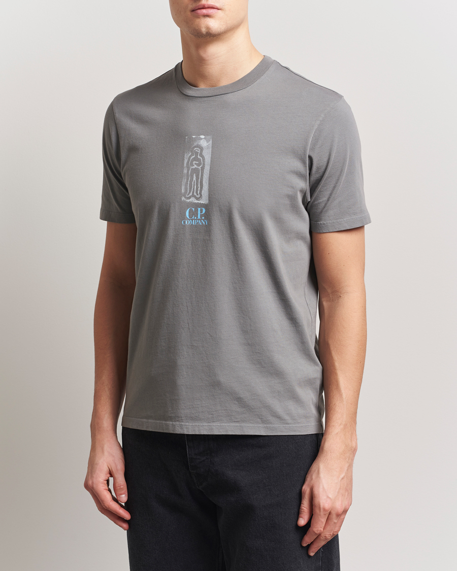 Herre | T-Shirts | C.P. Company | Back Print Short Sleeve T-Shirt Grey