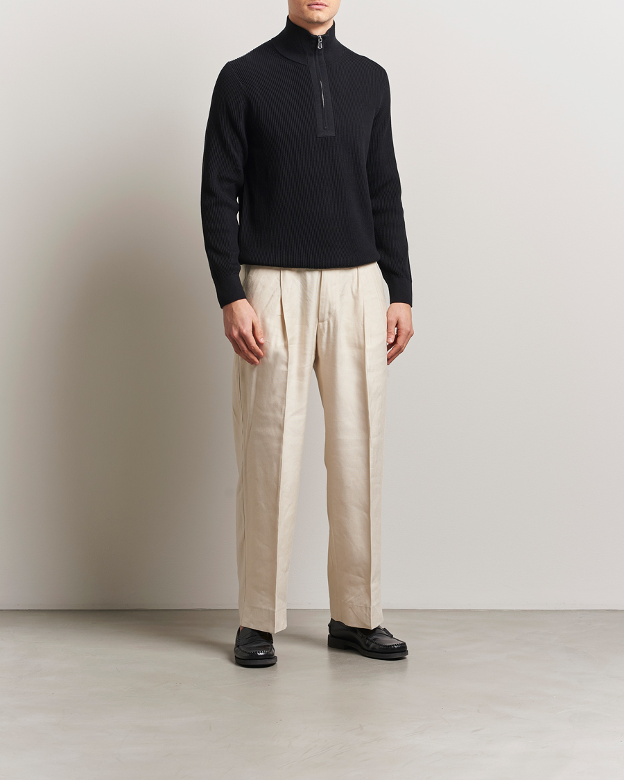 Herre | Gensere | J.Lindeberg | Alex Knitted Half-Zip Black