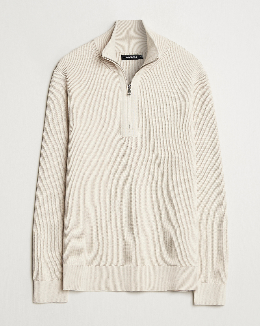 Herre | Gensere | J.Lindeberg | Alex Knitted Half-Zip Moonbeam