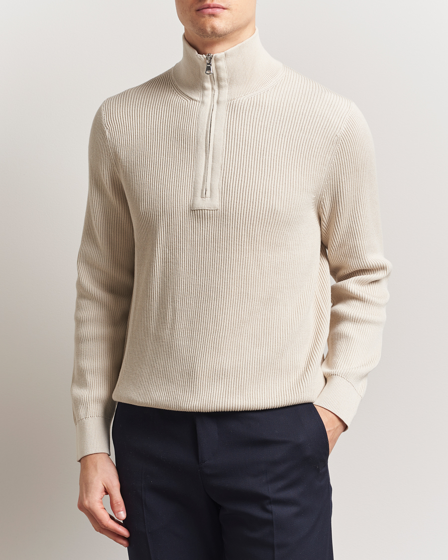 Herre | Gensere | J.Lindeberg | Alex Knitted Half-Zip Moonbeam