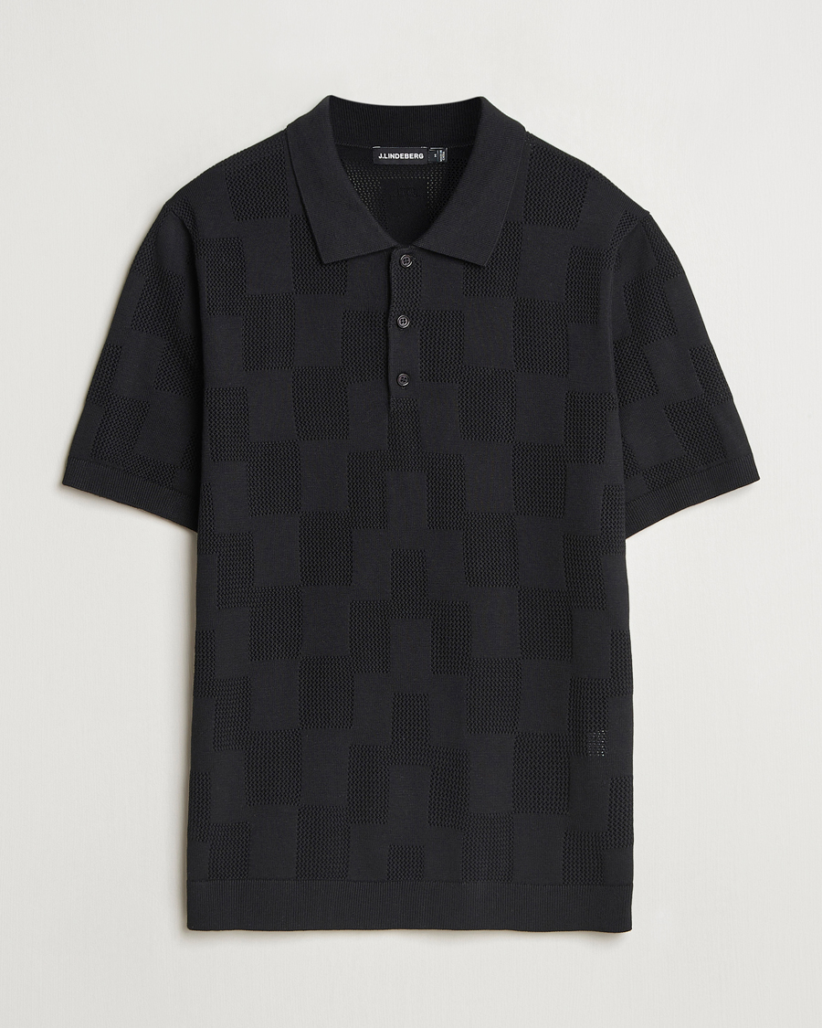 Herre | Pikéer | J.Lindeberg | Reymond Stacked Bridge Polo Black