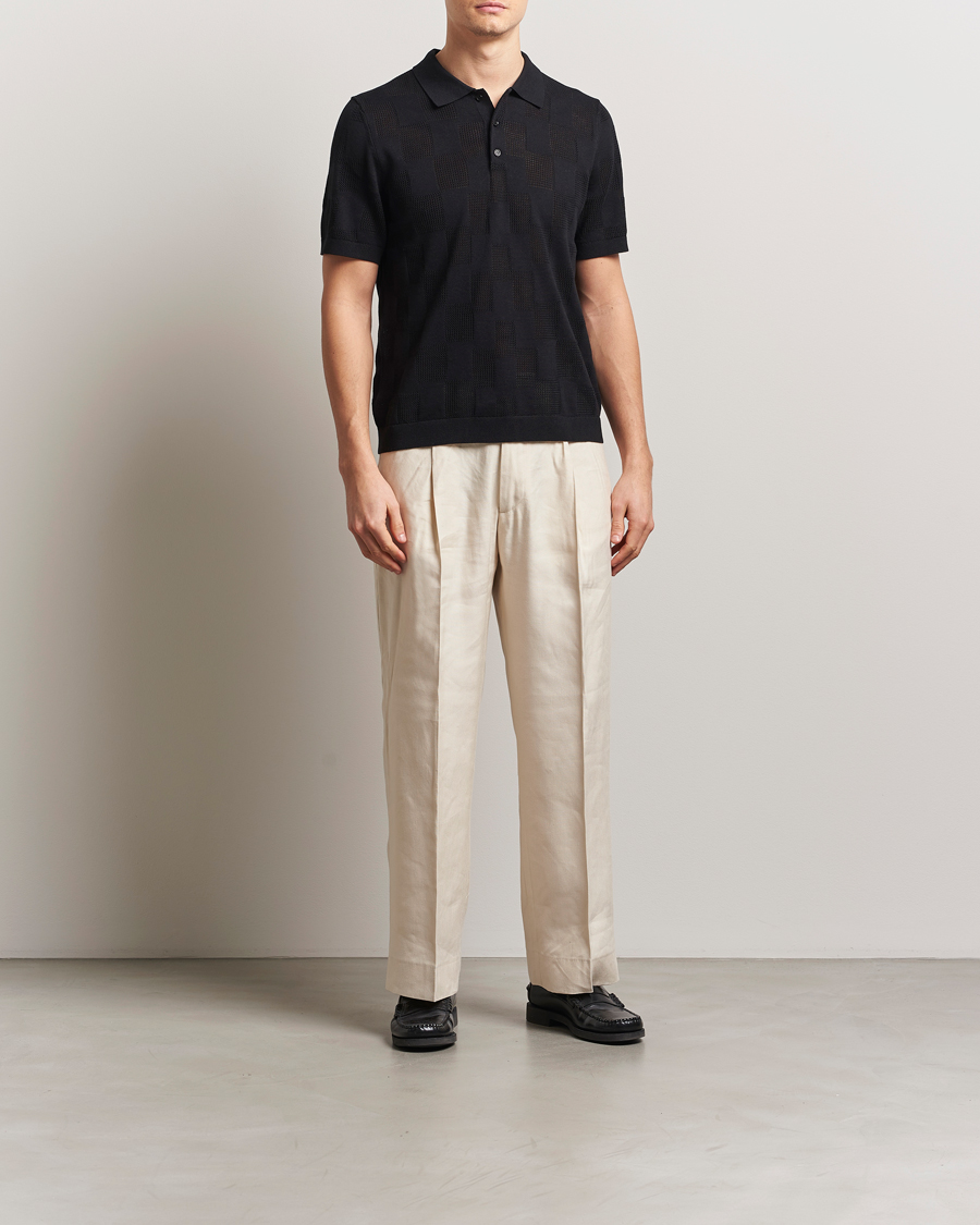 Herre | Pikéer | J.Lindeberg | Reymond Stacked Bridge Polo Black