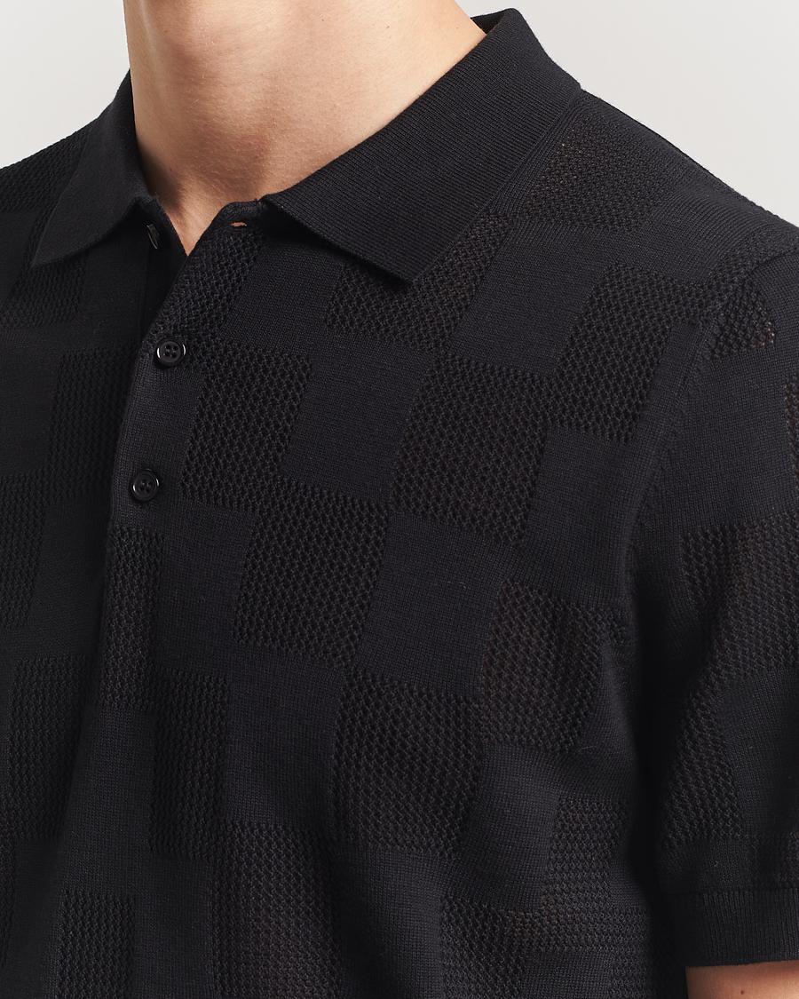 Herre | Pikéer | J.Lindeberg | Reymond Stacked Bridge Polo Black