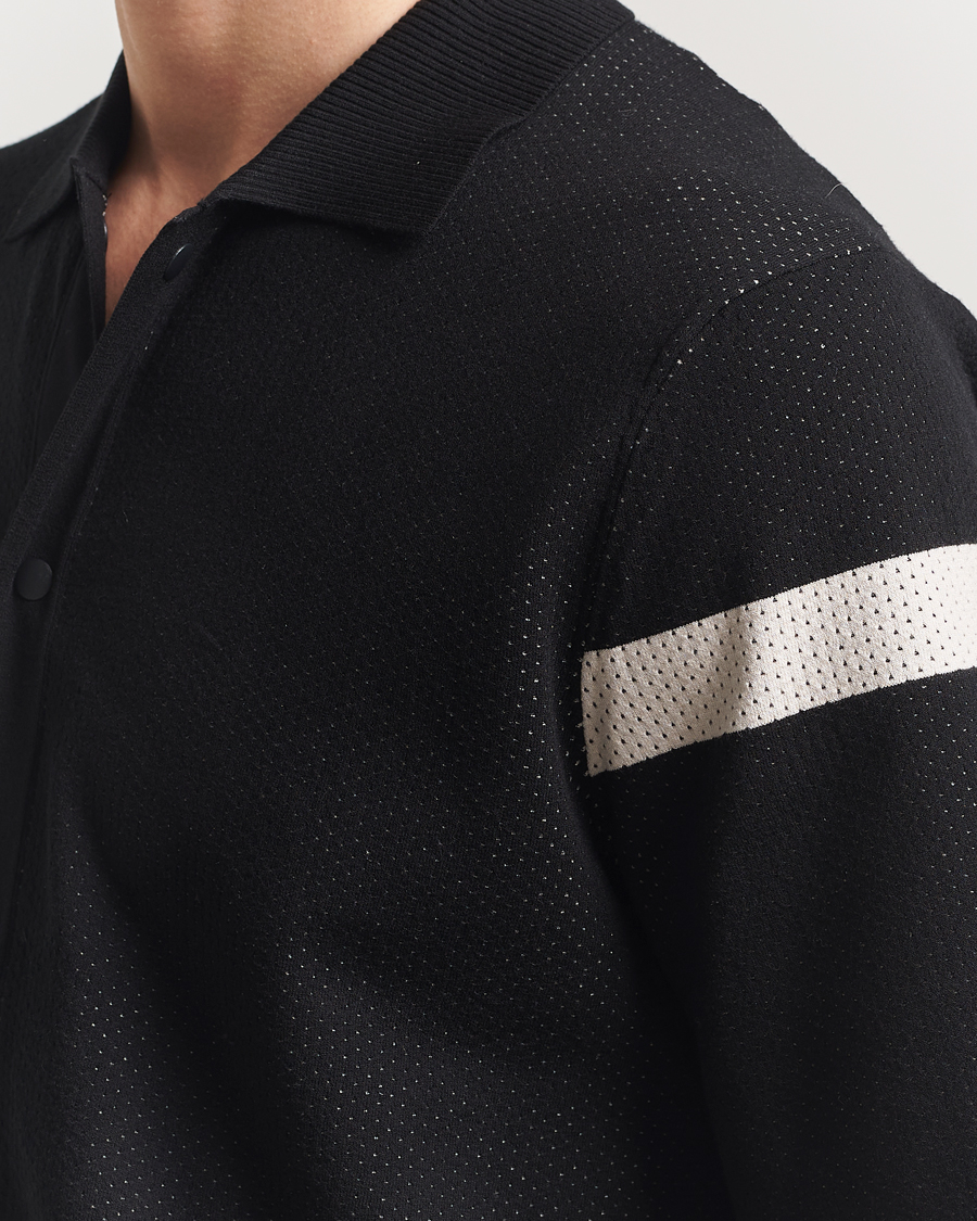 Herre | Skjorter | J.Lindeberg | Rayne Short Sleeve Knitted Shirt Black
