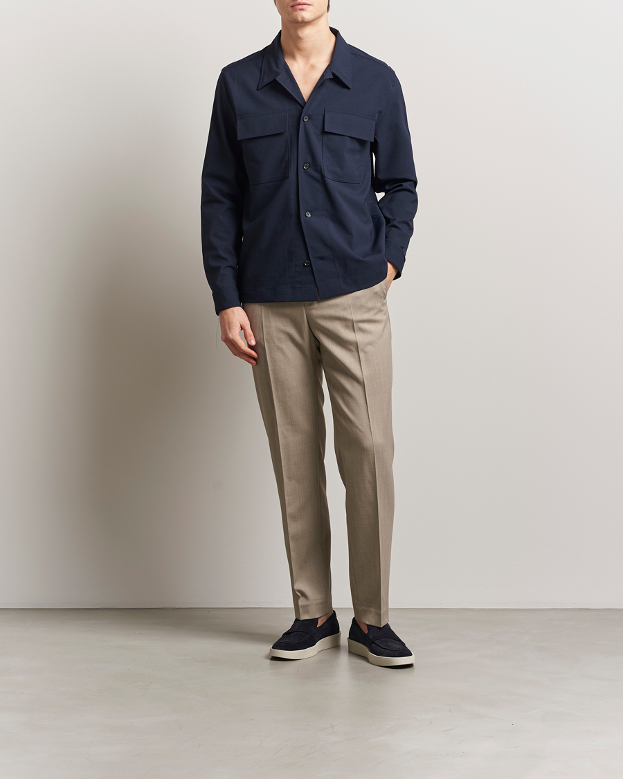 Herre | Skjorter | J.Lindeberg | Reid Twill Overshirt Navy