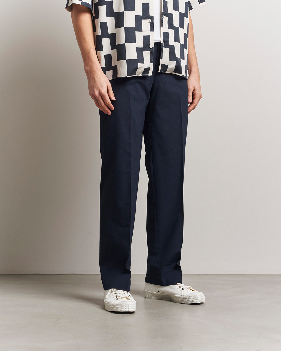 Herre | Bukser | J.Lindeberg | Gabi Drape Wool Pants Navy