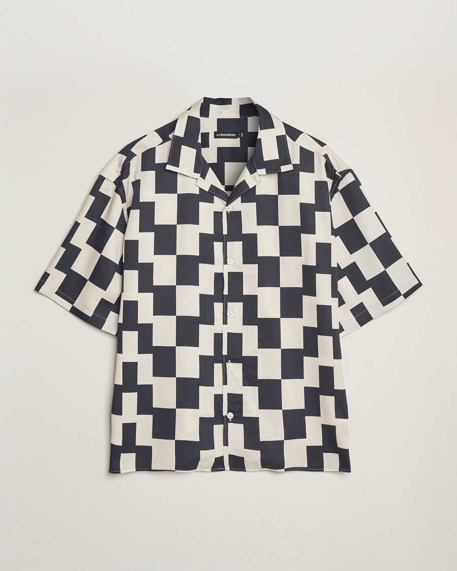 Herre | Skjorter | J.Lindeberg | Ellis Stack Bridge Print Shirt Black