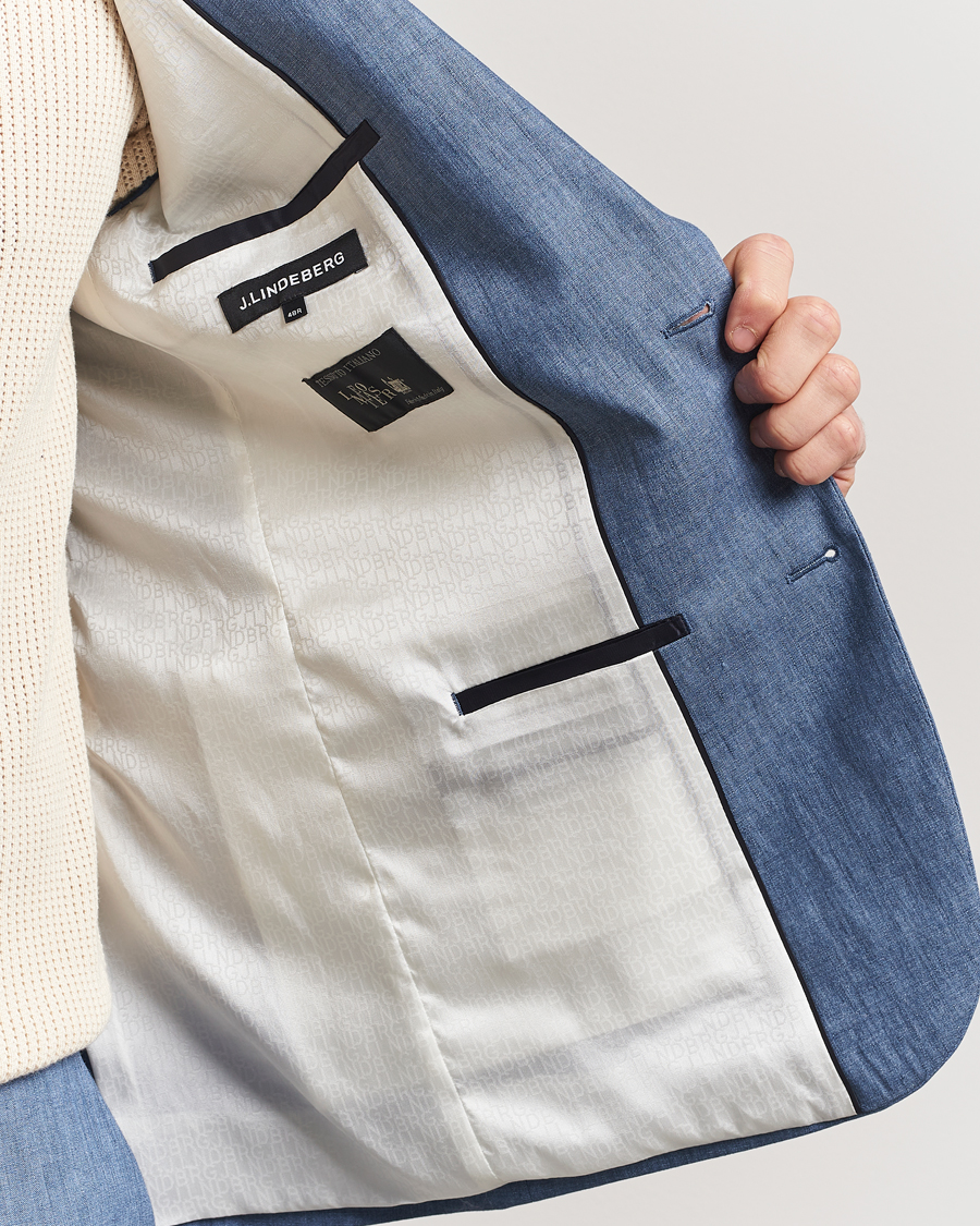 Herre | Dressjakker | J.Lindeberg | Elton Unlined Super Linen Blazer Rainwashed
