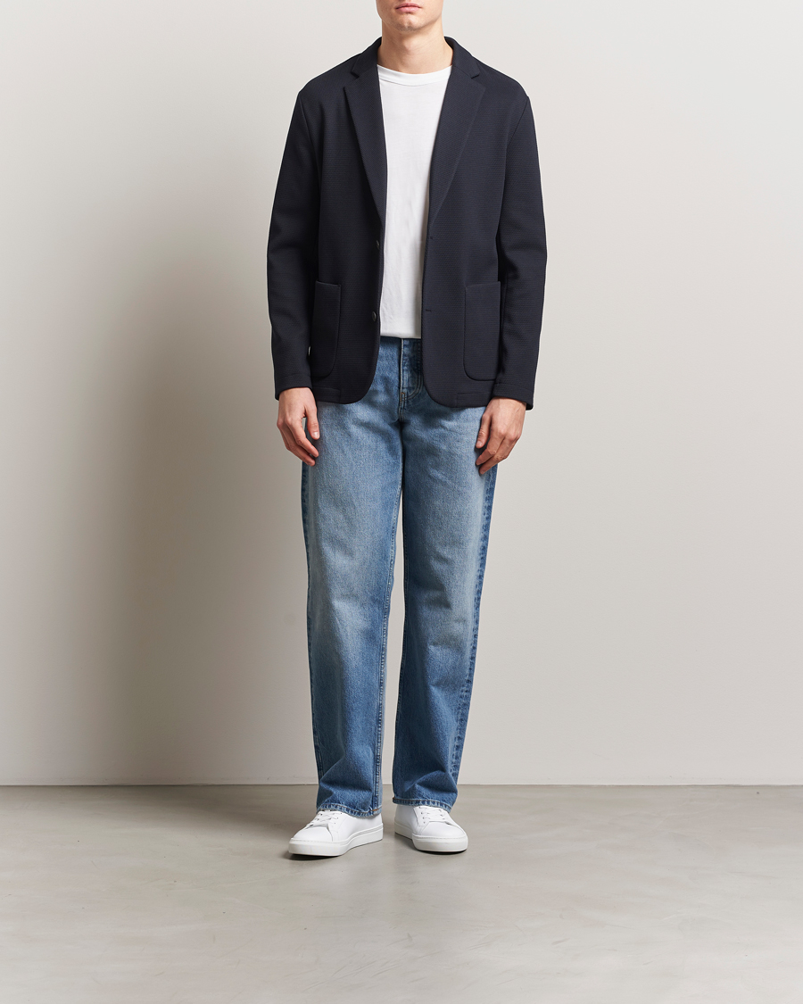 Herre | Dressjakker | J.Lindeberg | Calvon 3D Piquet Blazer Navy