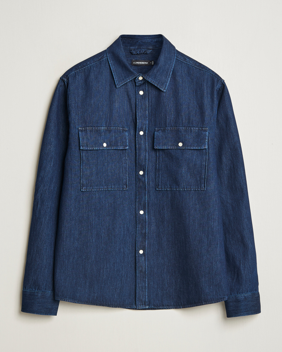 Herre | Skjorter | J.Lindeberg | Finnigan Denim Shirt Navy