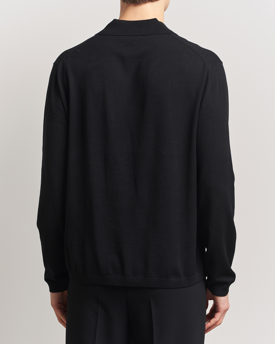 Herre | Pikéer | J.Lindeberg | Rowan Long Sleeve Polo Black