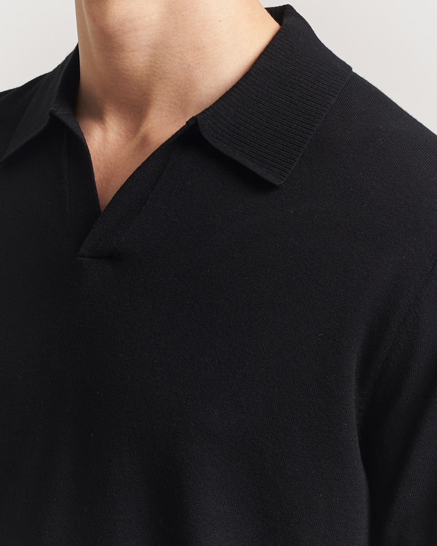 Herre | Pikéer | J.Lindeberg | Rowan Long Sleeve Polo Black