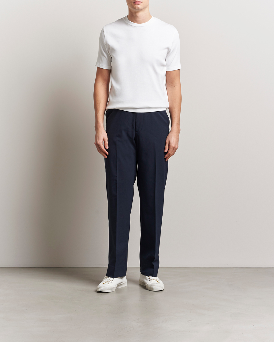 Herre | T-Shirts | J.Lindeberg | Rob Slim Rib T-Shirt White