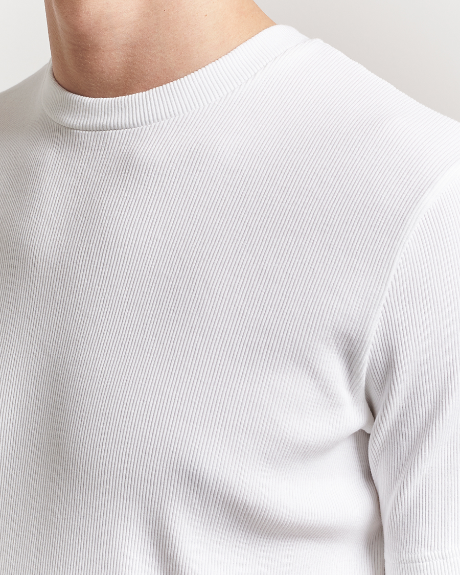 Herre | T-Shirts | J.Lindeberg | Rob Slim Rib T-Shirt White