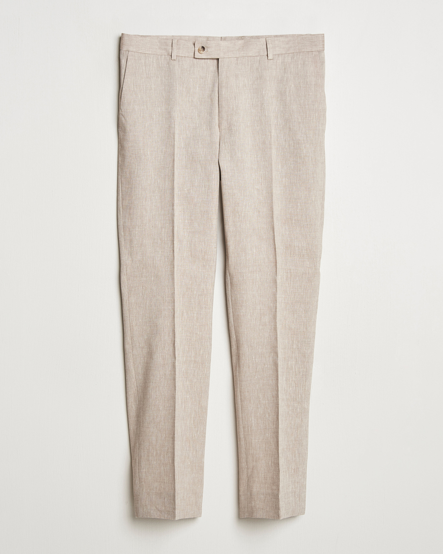 Herre | Dresser | Morris Heritage | Linen Suit Trousers Beige