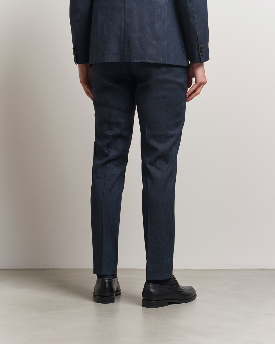 Herre | Bukser | Morris | Heritage Linen Suit Trousers Navy