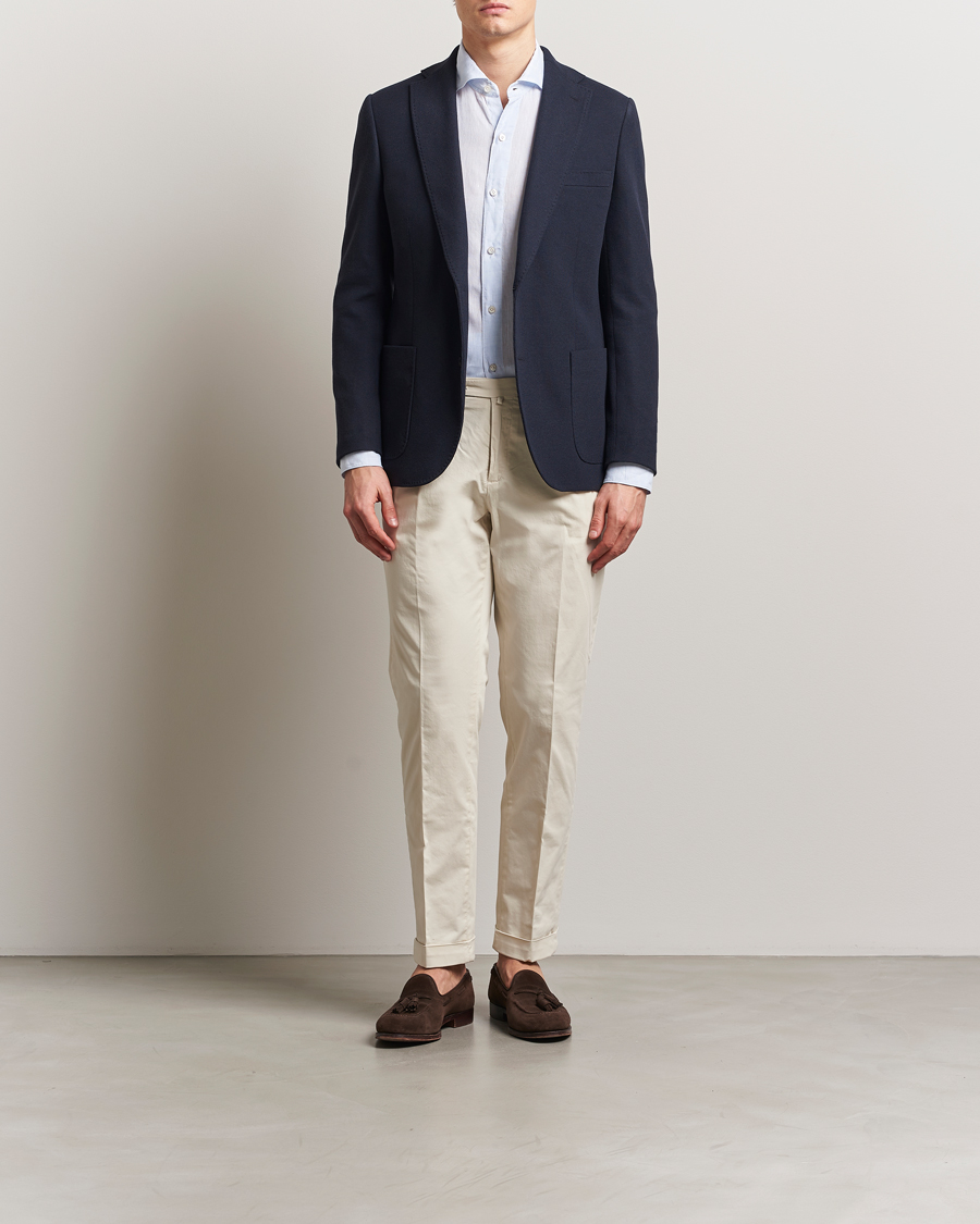 Herre | Dressjakker | Morris Heritage | Cotton Jersey Blazer Navy