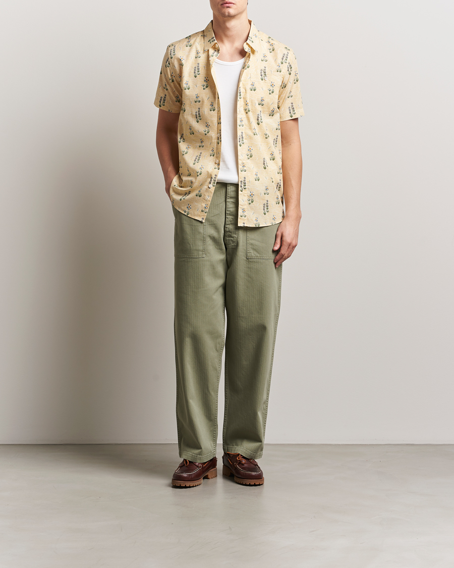 Herre | Bukser | orSlow | Herringbone Summer Fatigue Pants Green
