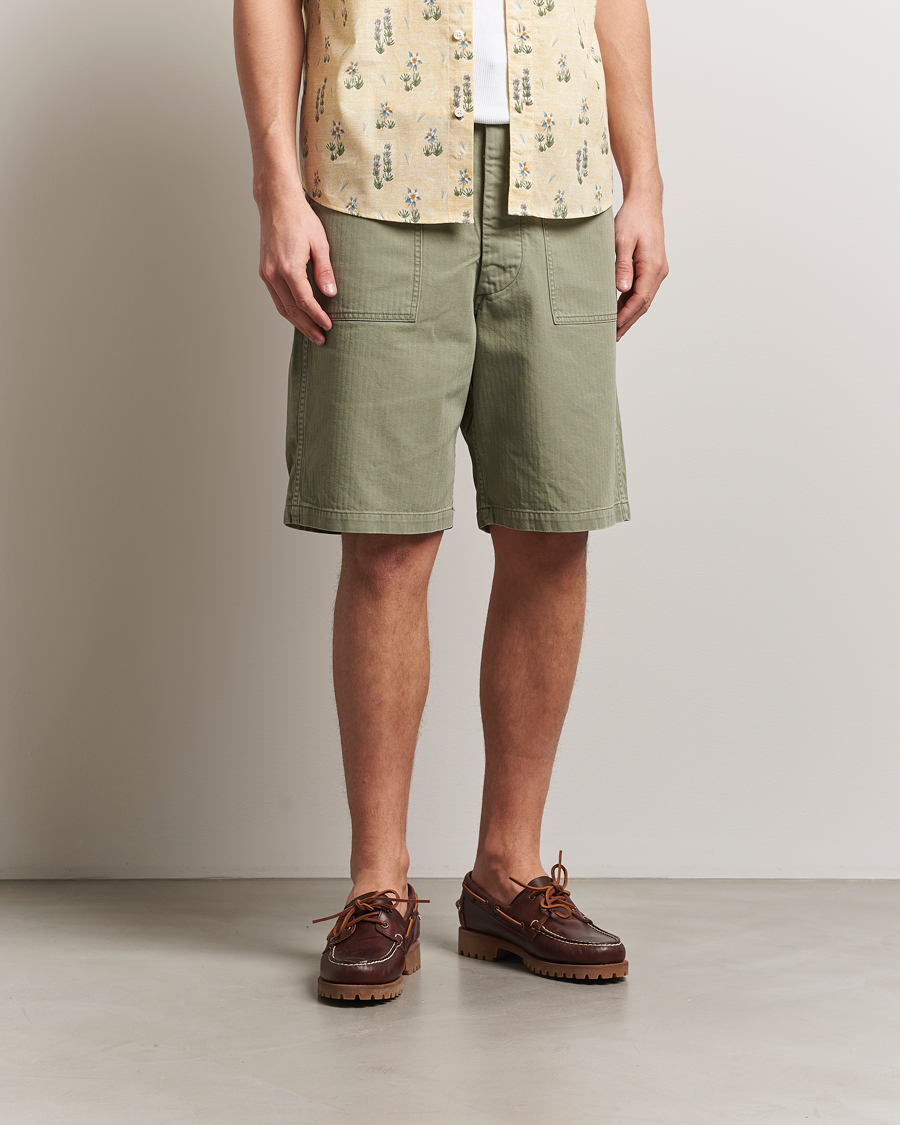 Herre | Shorts | orSlow | Summer Fatigue Shorts Green