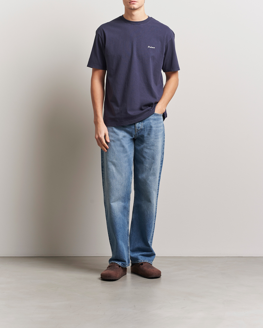Herre | T-Shirts | Palmes | Dyed T-Shirt Navy