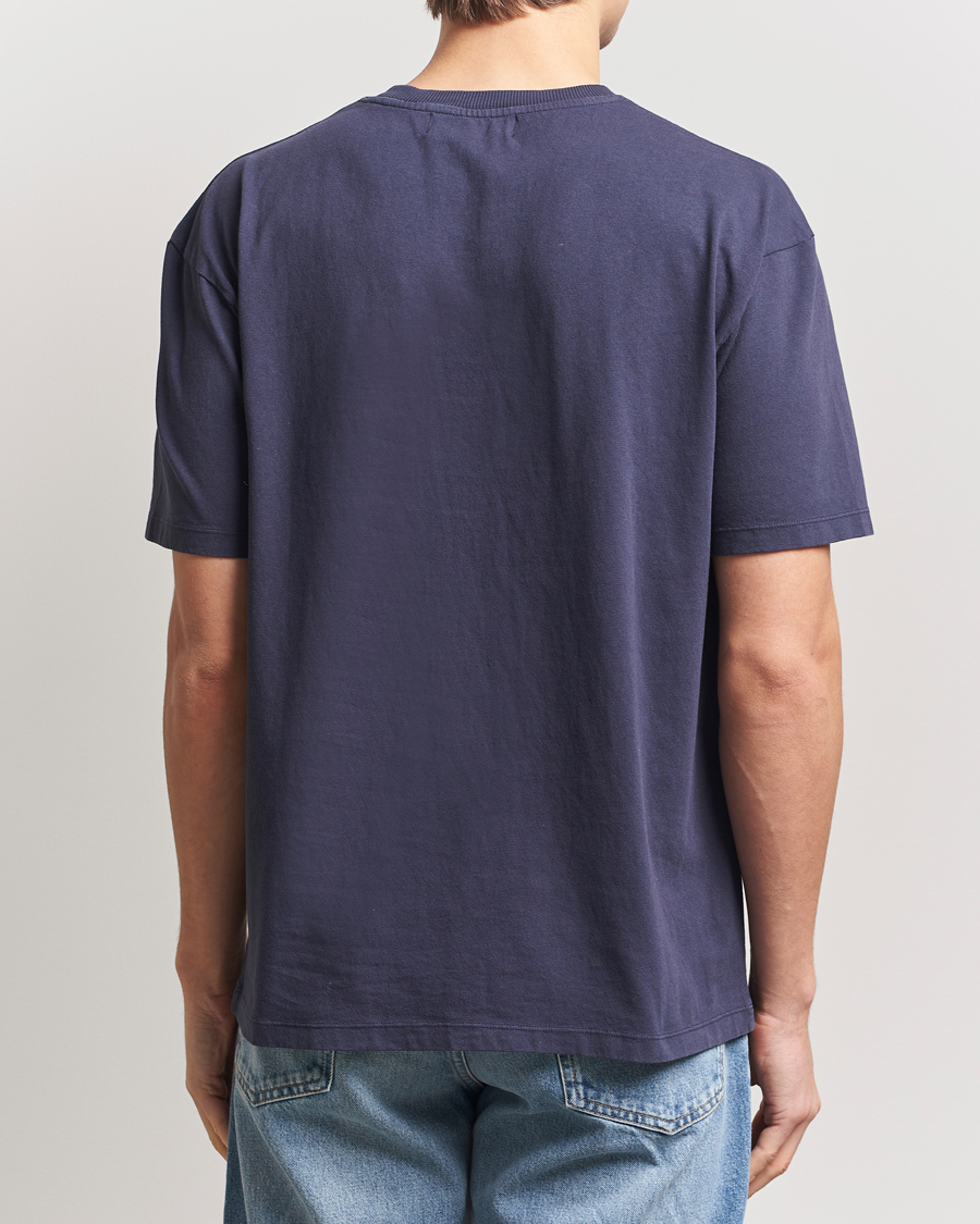 Herre | T-Shirts | Palmes | Dyed T-Shirt Navy