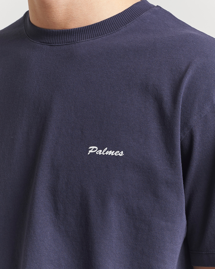 Herre | T-Shirts | Palmes | Dyed T-Shirt Navy