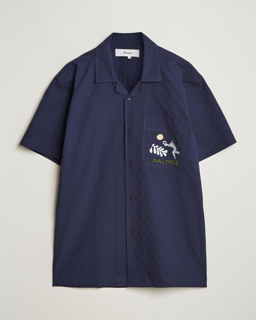 Herre | Skjorter | Palmes | Garden Short Sleeve Shirt Navy