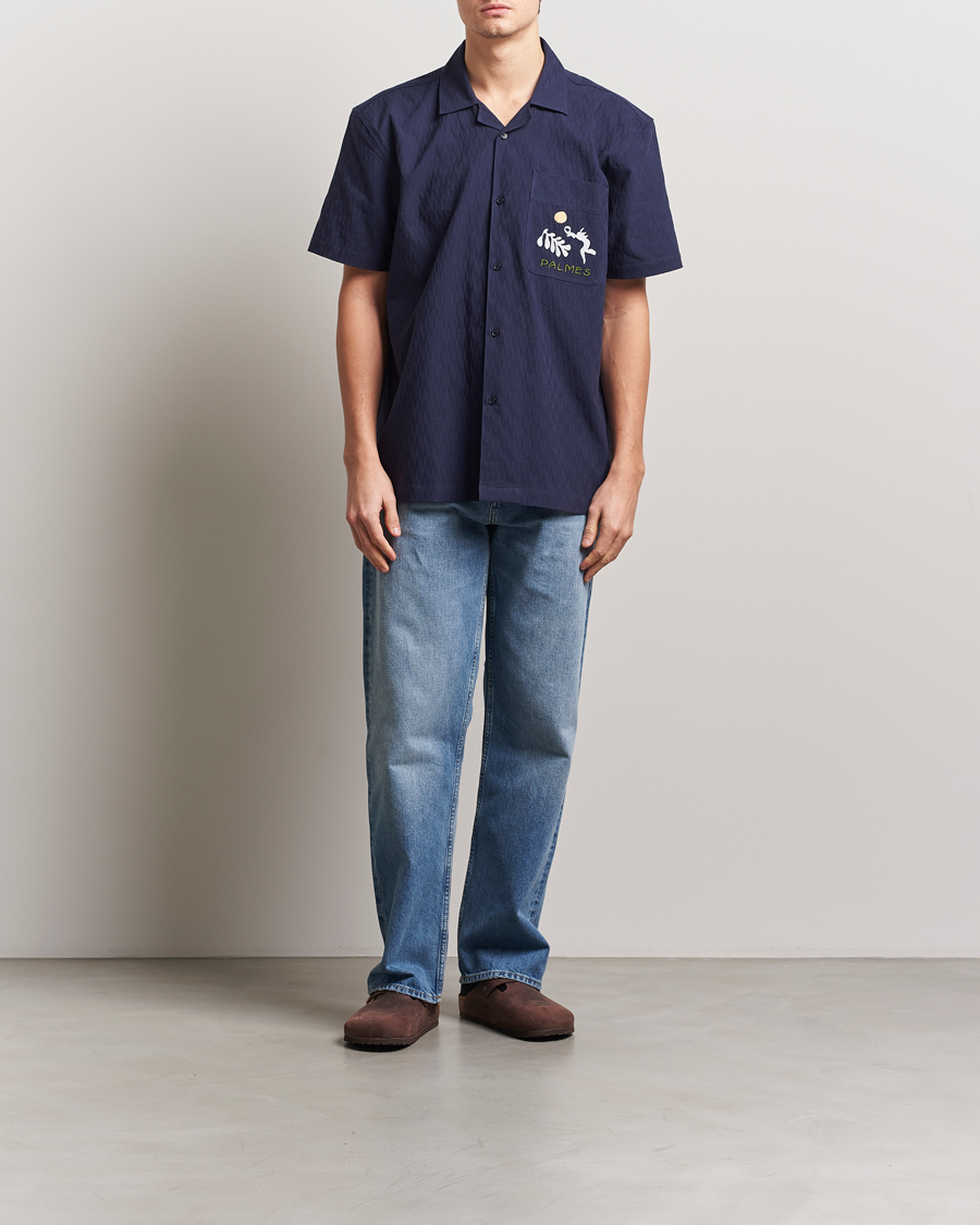 Herre | Skjorter | Palmes | Garden Short Sleeve Shirt Navy