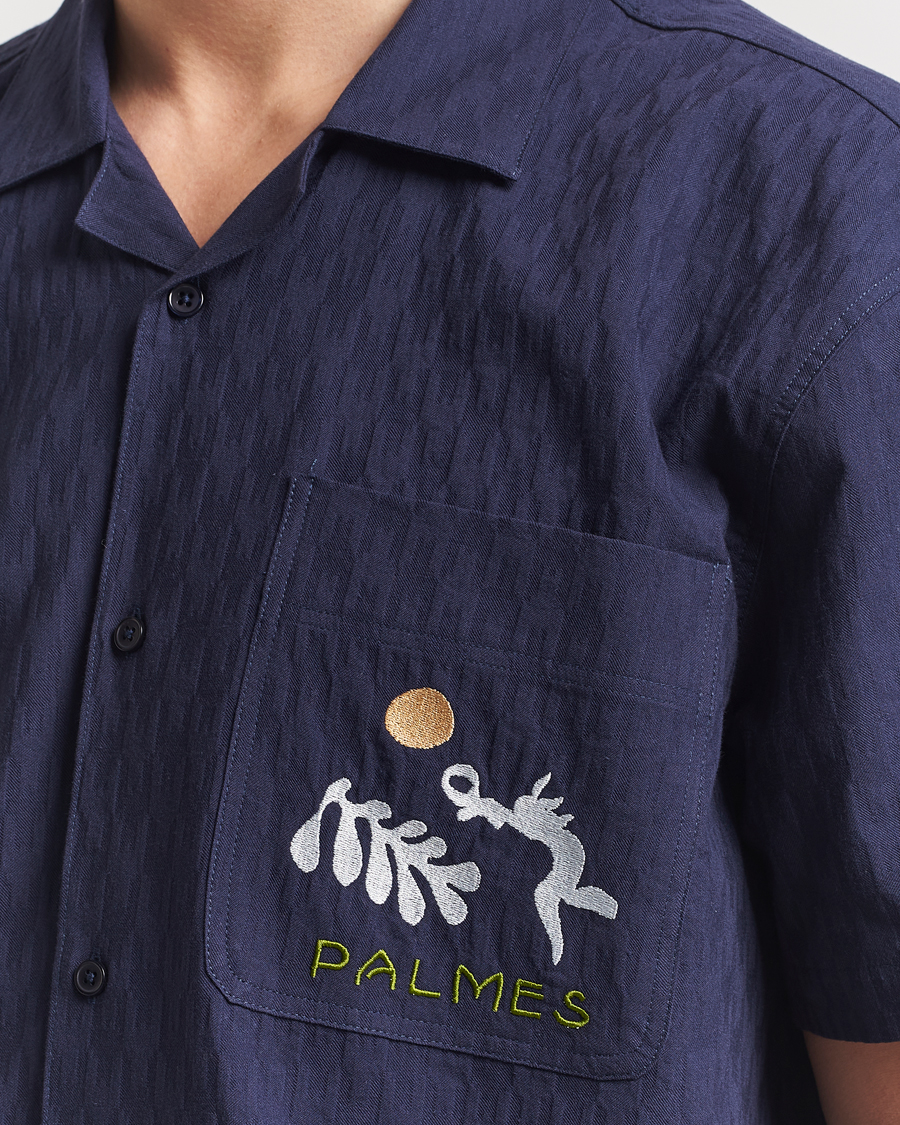 Herre | Skjorter | Palmes | Garden Short Sleeve Shirt Navy