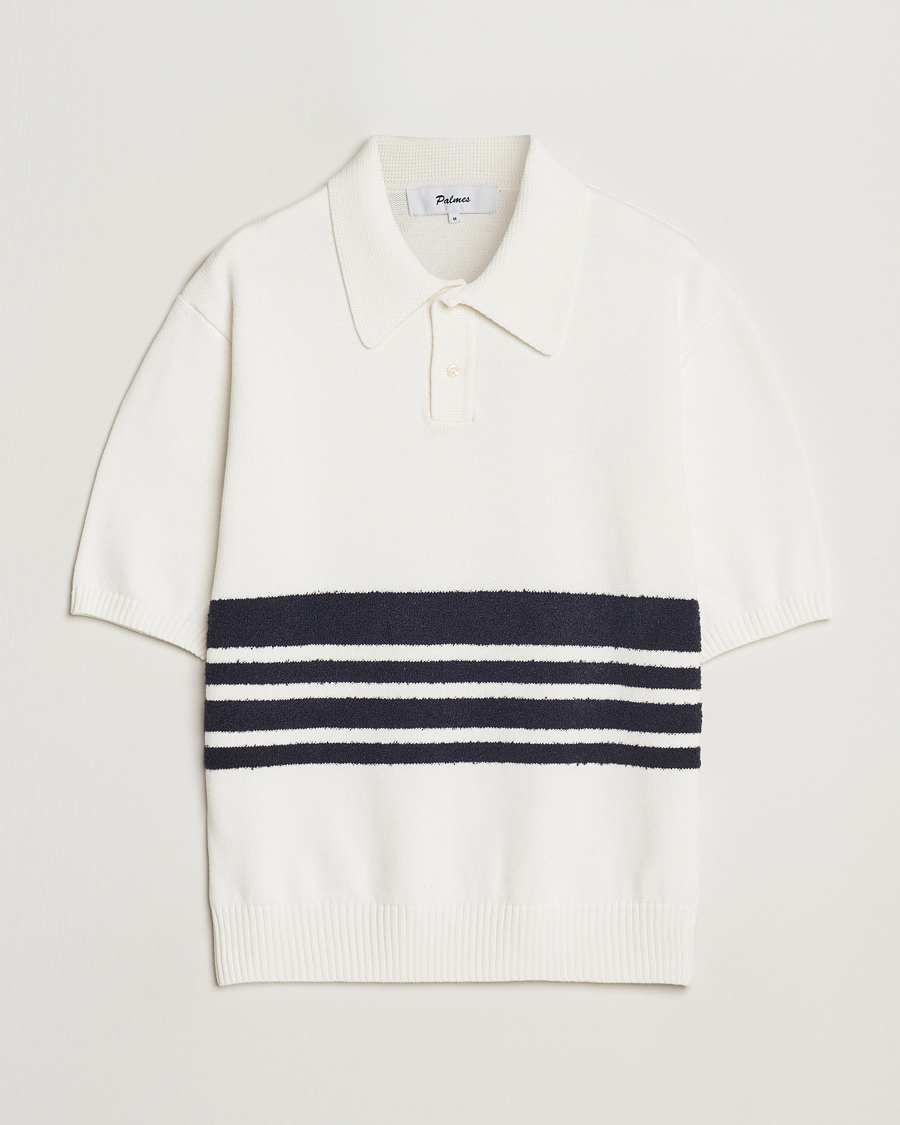 Herre | Pikéer | Palmes | Panel Knit Polo Off White