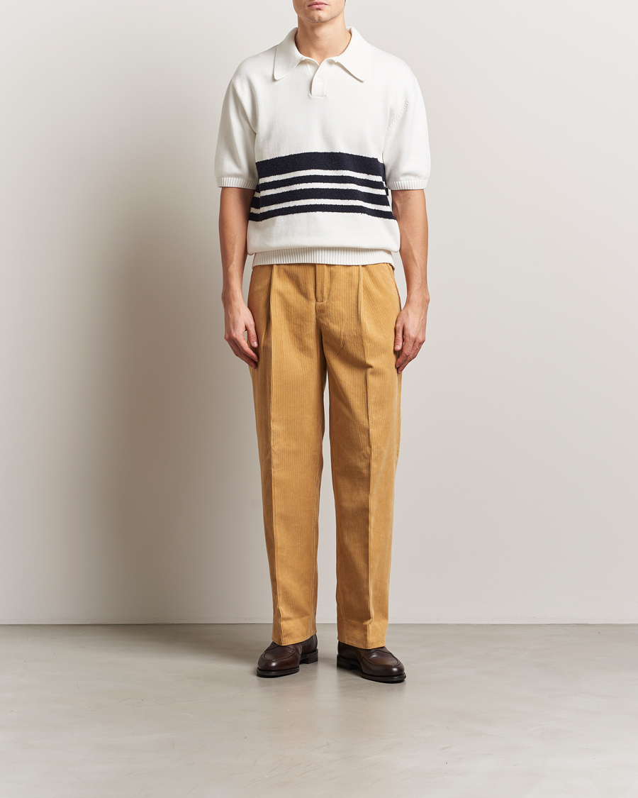 Herre | Pikéer | Palmes | Panel Knit Polo Off White