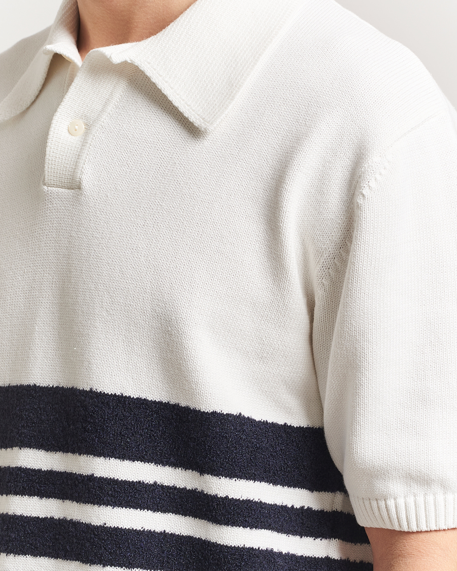 Herre | Pikéer | Palmes | Panel Knit Polo Off White