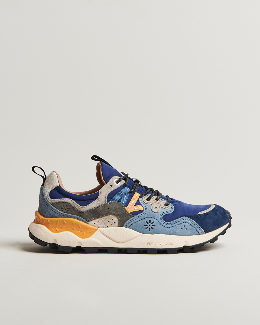 Herre | Sneakers | Flower Mountain | Yamano 3 Suede/Nylon Sneaker Mixed Blue