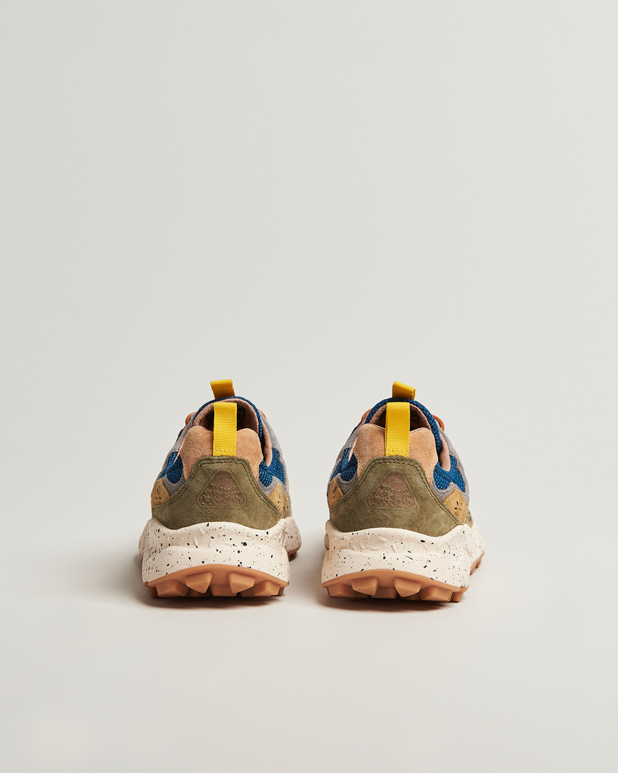 Herre | Sneakers | Flower Mountain | Yamano 3 Suede/Nylon Mesh Sneaker Green/Brown/Blue