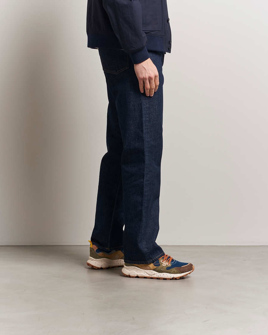Herre | Sneakers | Flower Mountain | Yamano 3 Suede/Nylon Mesh Sneaker Green/Brown/Blue