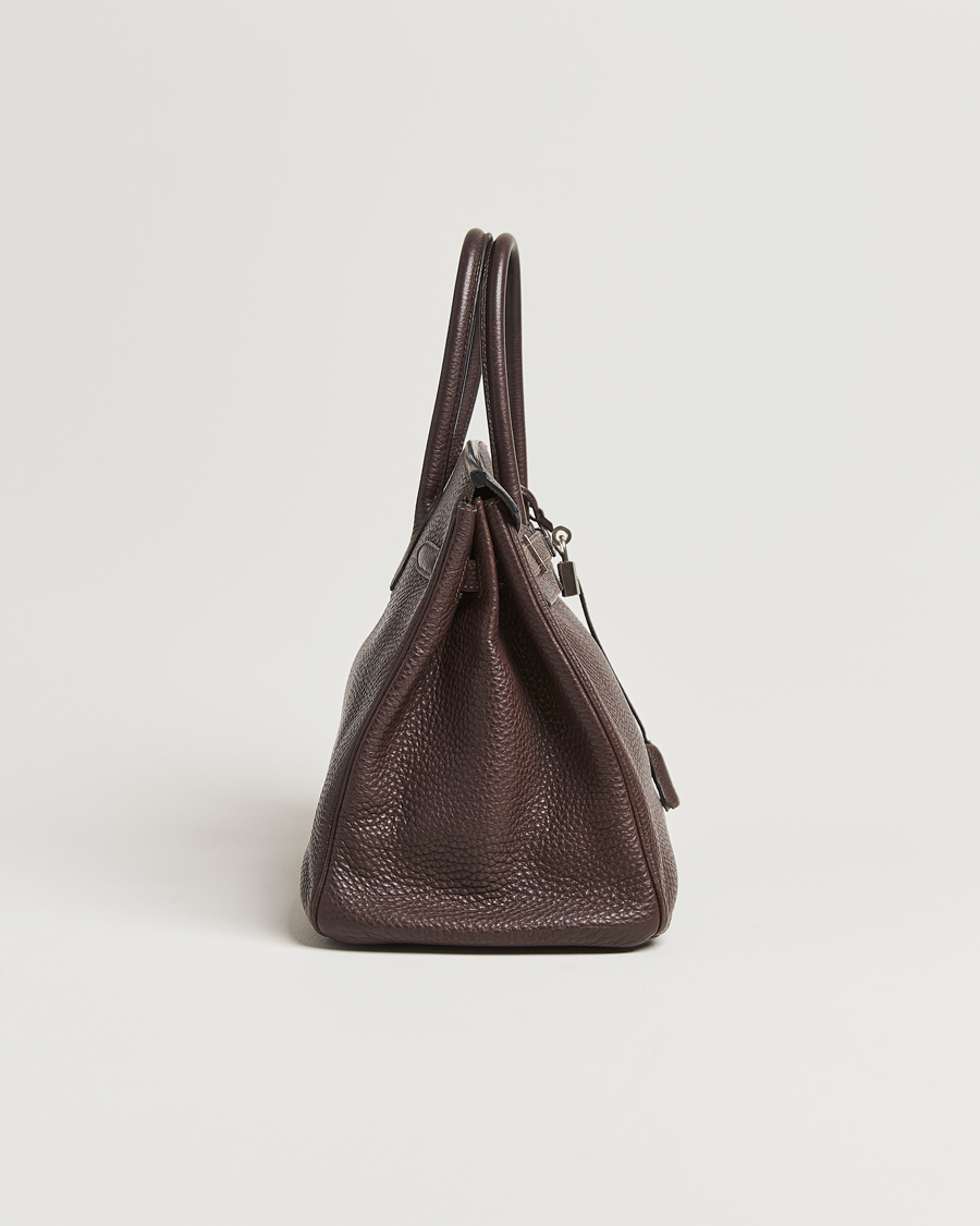 Herre | Hermès Pre-Owned Birkin 35 Taurillon Clemence Handbag Ebene | Hermès Pre-Owned | Birkin 35 Taurillon Clemence Handbag Ebene