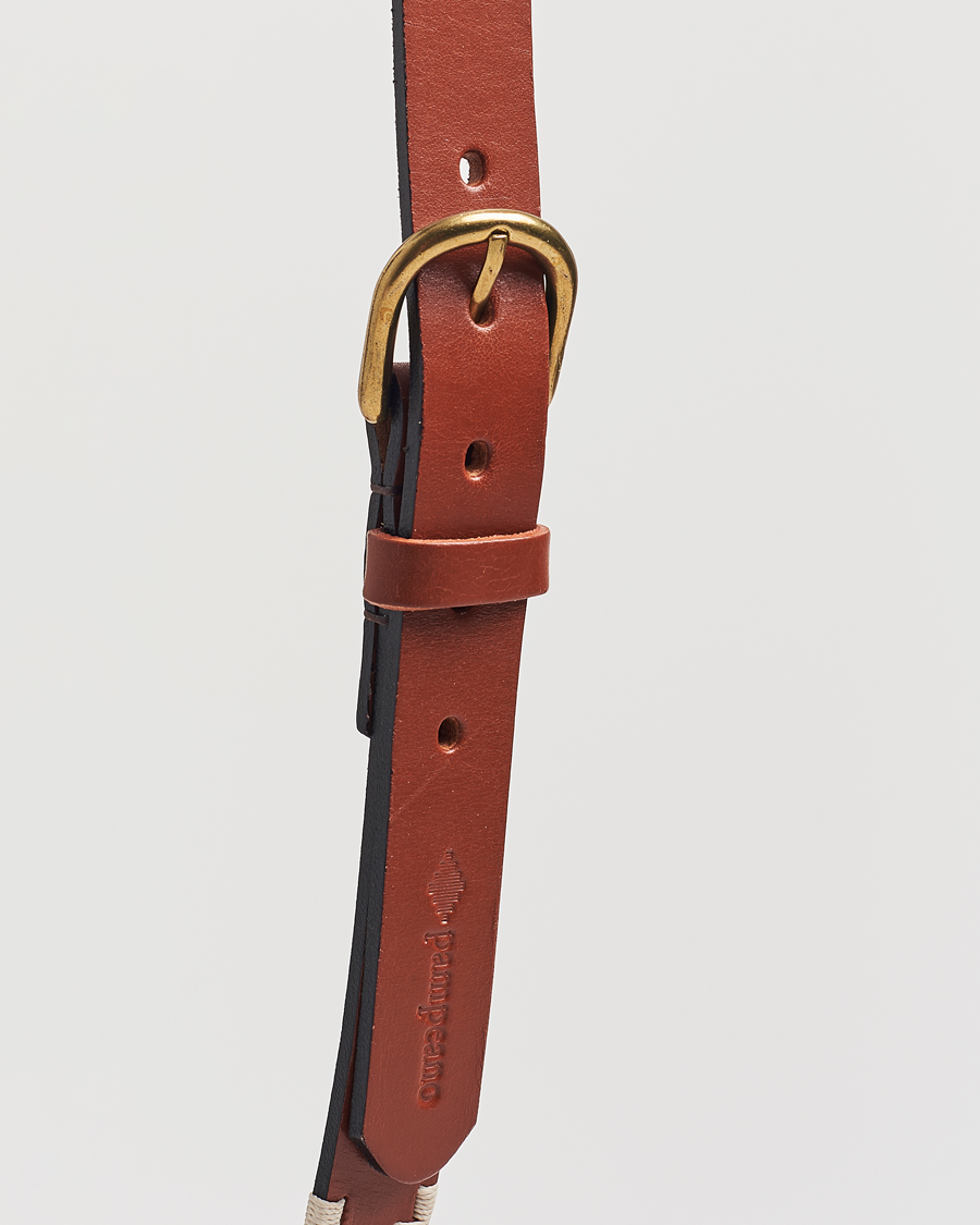 Herre | Belter | Pampeano | Skinny Hand Stitched Leather Belt 2,5cm Brown