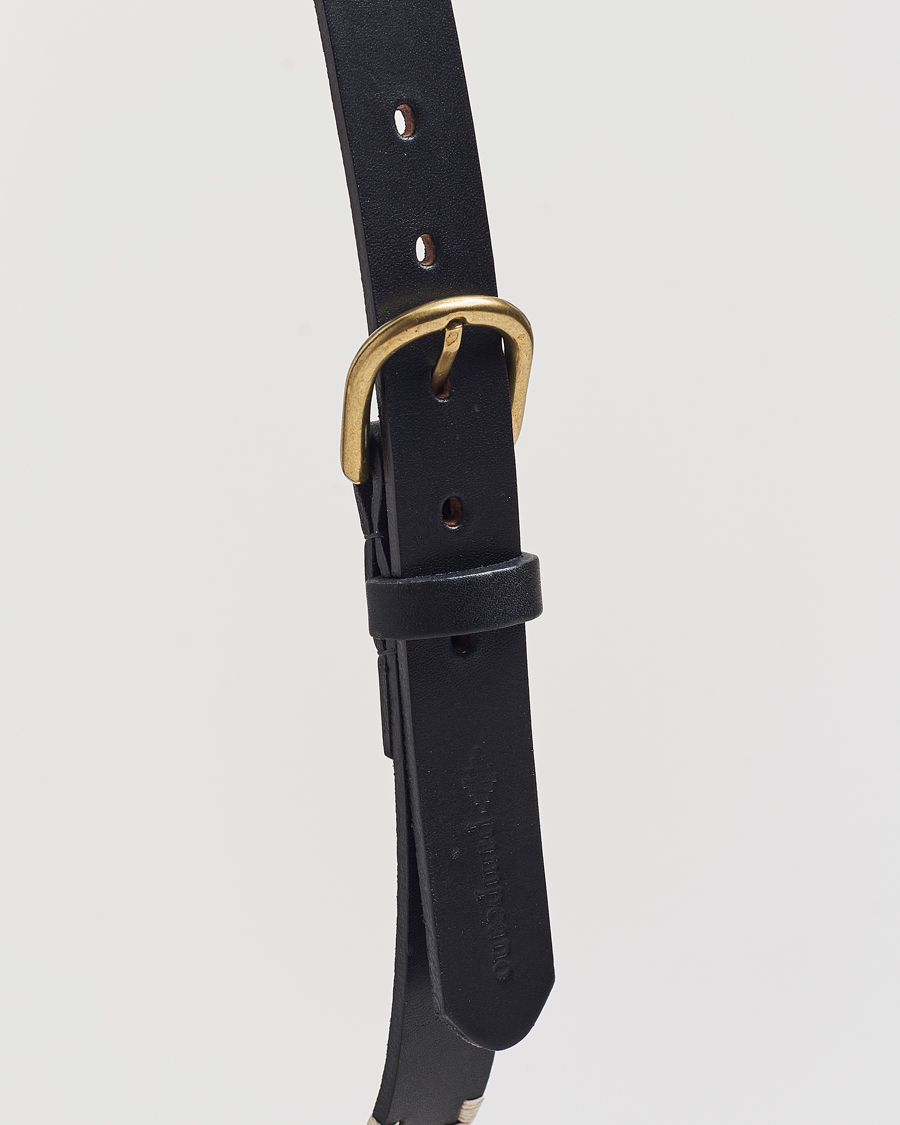 Herre | Belter | Pampeano | Skinny Hand Stitched Leather Belt 2,5cm Black