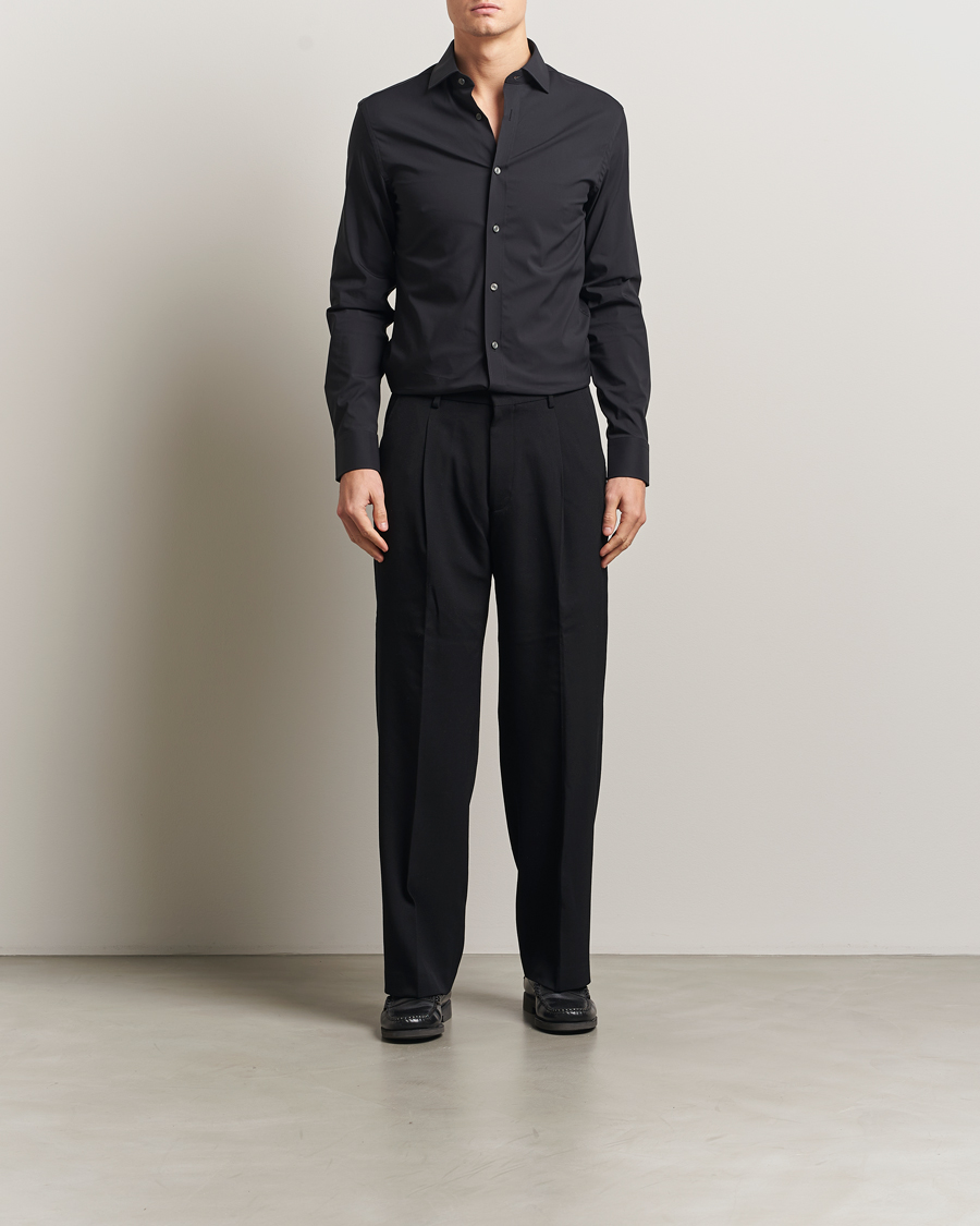 Herre | Skjorter | Tiger of Sweden | Adley Slim Fit Cut Away Shirt Black