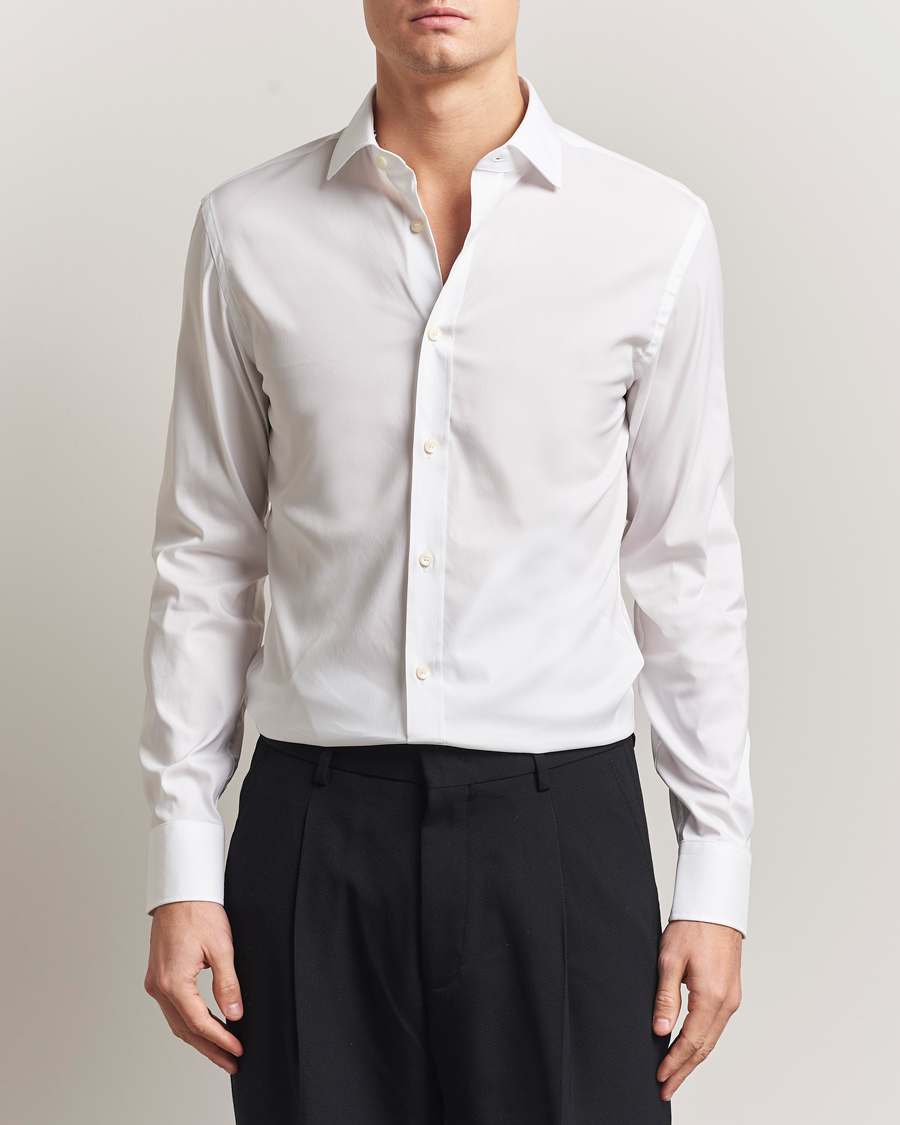 Herre | Skjorter | Tiger of Sweden | Adley Slim Fit Cut Away Shirt White