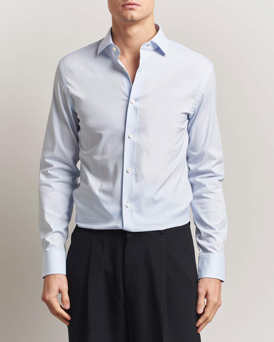 Herre | Skjorter | Tiger of Sweden | Adley Slim Fit Cut Away Shirt Light Blue