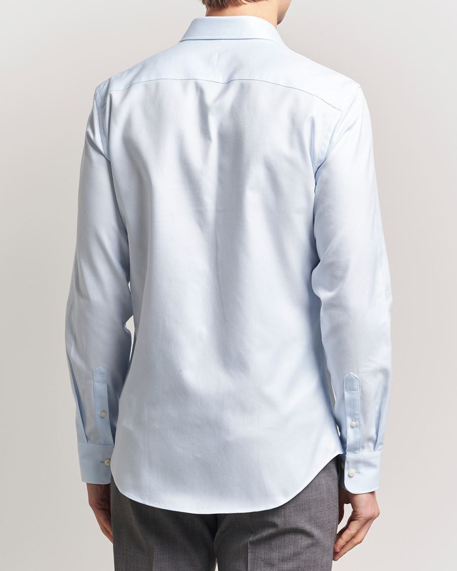 Herre | Skjorter | Tiger of Sweden | Adley Structured Slim Fit Cut Away Shirt Light Blue