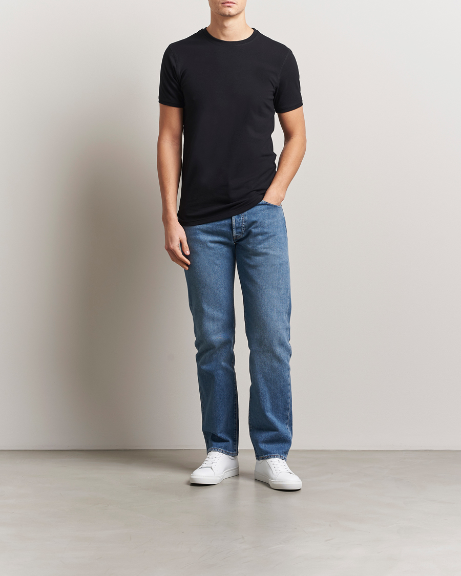 Herre | T-Shirts | Tiger of Sweden | Heimdal 2-Pack Crew Neck T-Shirt Black