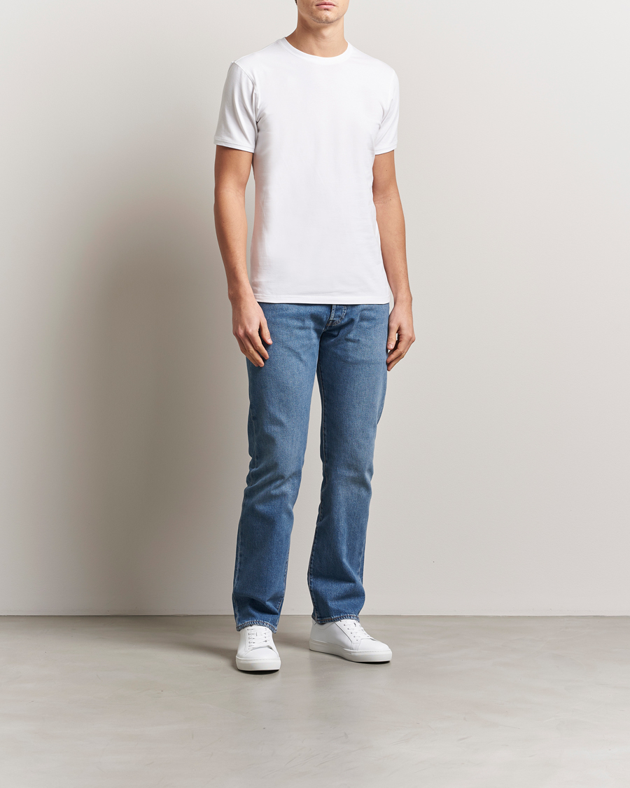 Herre | T-Shirts | Tiger of Sweden | Heimdal 2-Pack Crew Neck T-Shirt White